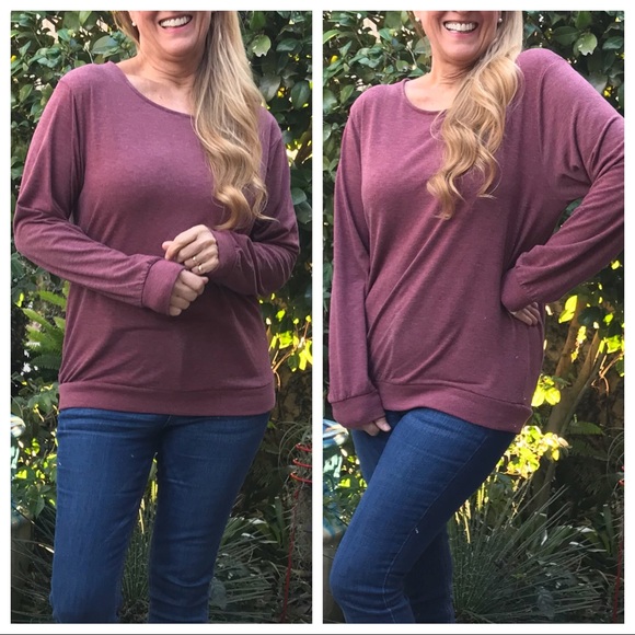 Best Seller Restock Wine Red Basic Tee - Picture 4 of 8